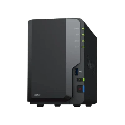Imagen de Synology DS223 Estación de disco NAS 2 bahías (Realtek RTD1619B Quad Core GB RAM, 1 puerto LAN RJ 45, GbE, paquete 16 TB con discos duros Seagate IronWolf 8 TB)