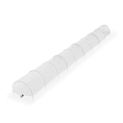 Imagen de Relaxdays Folientunnel Invernadero Túnel, 7 m Largo, Vivero Horizontal, 10 Arcos, Cubierta Plástico PVC, para Huertos, Transparente, Acero, 47 x 40 700 cm