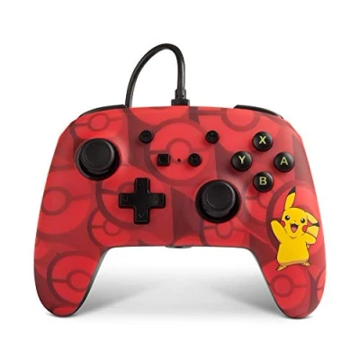 Imagen de PowerA Mando con cable mejorado para Nintendo Switch, diseño de Pikachu Pokémon