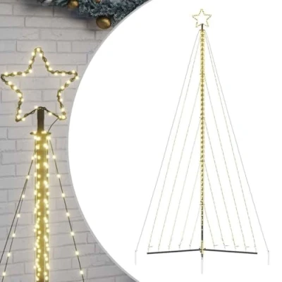 Imagen de vidaXL Luces para árbol de Navidad 570 Leds Blanco cálido 399 cm