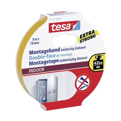 Imagen de tesa 55741 00001 03 Powerbond Cinta de Montaje para Interiores, Desconocido, 5m x 19mm