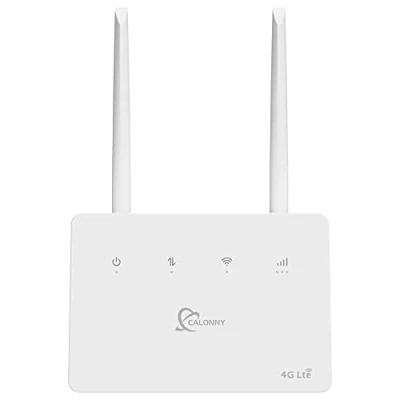 Imagen de Calonny Router 4G LTE WiFi con SIM cat4 Módem Inalámbrico 300mbps, Puerto LAN/WAN, Sin configuración, Antenas, Alternativa para ADSL, no navega Cambio APN Aplicar Tienda/casa/Camper…