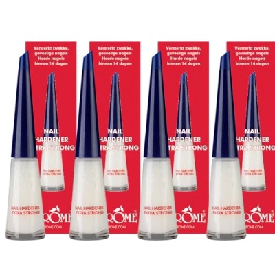 Imagen de Herome Pack 4 Fortalecedor de Uñas Extra Strong 4x10ml para Débiles y Dañadas, Esmalte Endurecedor Uñas, un Crecimiento Fuerte Rápido, Reparador Completo