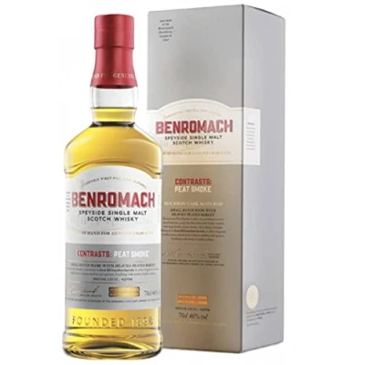Imagen de BENROMACH HUMO DE TURBA BURBON BARRIL SPEYSIDE WHISKY ESCOCÉS MALTA SIMPLE 70 CL