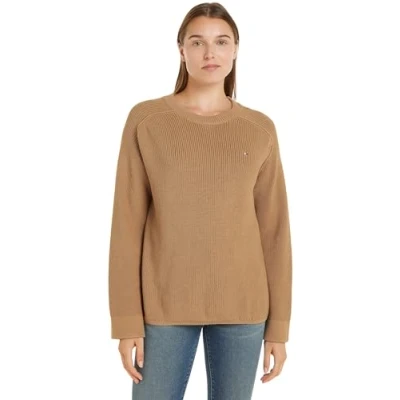 Imagen de Tommy Hilfiger Co Cardi Stitch C nk Swt Ww0ww40751 Suéter, Caqui (Classic Khaki), M para Mujer