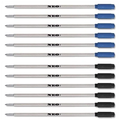 Imagen de Recambios para bolígrafo, compatibles con 8513 Cross, color 6 x BLUE INK + BLACK