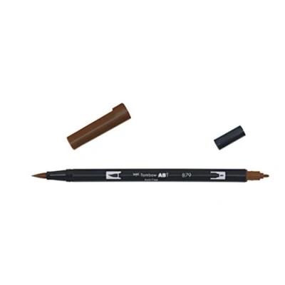 Imagen de Tombow Dual Brush 879 Rotulador de doble punta, color marrón