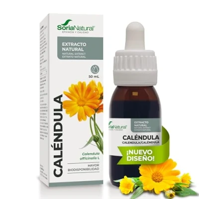 Imagen de Soria Natural Caléndula Extracto Favorece la Protección Gástrica, Ayuda en Procesos del Ciclo Menstrual 100% Puro Salud Aparato Digestivo y el Bienestar Femenino Botella de 50 ml