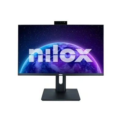 Imagen de Nilox NXM24REGWEB01 Monitor 24 Pulgadas, Full HD, Pantalla PC 75Hz, Tecnología IPS, Conexiones HDMI, Reducción Luz Azul y Webcam. Base giratoria, ajustable, rotable e inclinable