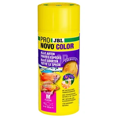 Imagen de JBL Pronovo Color Flakes Copos de Comida para Todos los Peces Acuario 8 a 20 cm, tamaño M, 250 ml