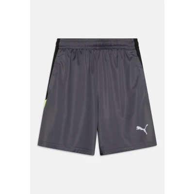 Imagen de Puma Individualliga Training JR OPEN Pockets Unisex Pantalón corto de deporte para niños, Talla: 13 14a (14), Galactic gray/yellow alert