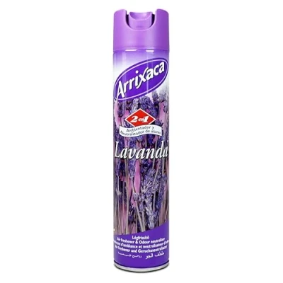 Imagen de Arrixaca Ambientador y Neutralizador de Olores Lavanda 400ml Ambienta, Neutraliza Mantenga su Hogar con un Dulce Aroma a Formato Spray Aerosol
