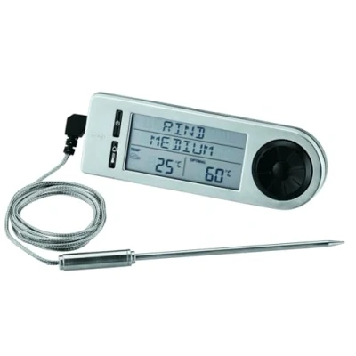 Imagen de Rösle Termómetro Digital para Asados, Determinar la Temperatura Óptima de Parte Central Carne en Parrilla/Horno, 20 C a 250 C, con Soporte Magnético, Acero Inoxidable 18/10