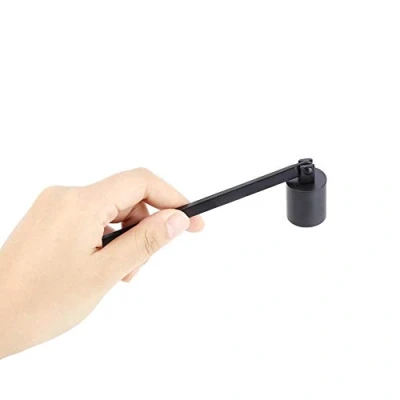 Imagen de Hztyyier Apagavelas Accesorio de Vela Acero Inoxidable con Mango Largo para Apagar Forma Segura apaga la Llama Las mechas Velas(Negro)