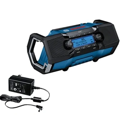 Imagen de Bosch Professional 18V System GPB 2 SC Radio digital de obra (a batería o cable, DAB+, Bluetooth, FM y AUX, IP 54, sin batería)