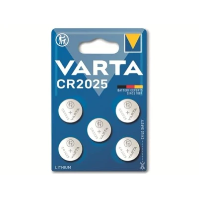 Imagen de Varta Pila de botón litio 3 V Electronics CR2025, pilas en un blíster original 5 unidades