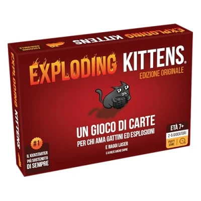Imagen de Asmodee Exploding Kittens juego de cartas, fiesta, 2 5 jugadores, mayores 7 años, edición en italiano