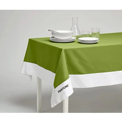 Imagen de Osama Home Pantone™ Mantel Rectangular de 6 plazas, 140 x 180 cm, 100% algodón, 220 g, Verde Claro