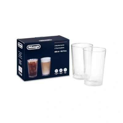 Imagen de Set de vasos De&#039;Longhi DLSC319, 2x Vasos, 0.49 l, Vidrio, Transparente
