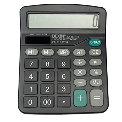 Imagen de Gvolatee Calculadora Financiera con Pantalla LCD Grande de 12 Dígitos, Botones Grandes, Función Estándar Basica para Oficina, Hogar y Escuela, Azul