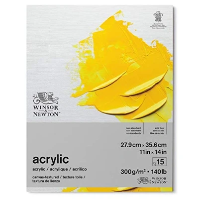Imagen de Winsor &amp; Newton Bloc papel Acrílico, Blanco, (27,9X35,6CM)
