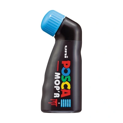 Imagen de Posca Uni Ball 183253 Marcador Mop&#039;R Pcm 22, Punta De Sello Redonda 3 19 Mm, Azul Claro, 1 Pieza, Forma Ergonómica