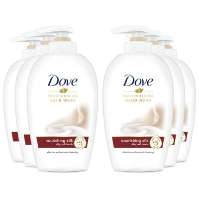 Imagen de Dove Waschlotion feine seid, crema limpiadora, dispensador de loción suave y sedoso, 6 pack (6 x 250 ml)