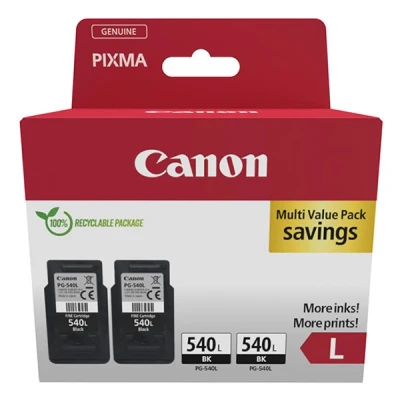 Imagen de Canon PG 540L, Cartuchos de Tinta Original, 2 Independientes en Color Negro, Tamaño L, Compatible con Impresoras Inyección PIXMA