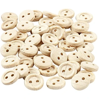 Imagen de Creativ Company 403011 Botones de madera (50 piezas), multicolor