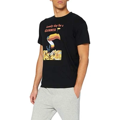 Imagen de Guinness Official Merchandise G1296 Camiseta, Black, L para Hombre