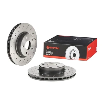 Imagen de BREMBO COATED DISC LINE 09.9481.21 Disco de freno 312 28 5 perforado/ventil. int. revestido altamente carbonizado con tornillos