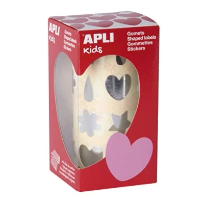 Imagen de APLI Kids 17615 Rollo gomets formas surtidas plata