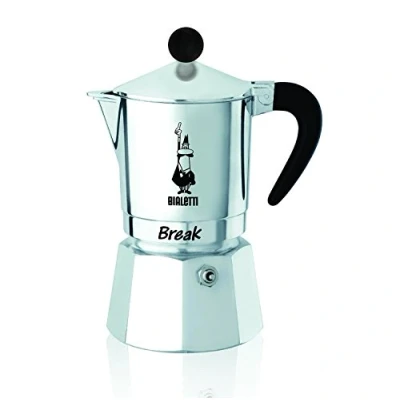 Imagen de Bialetti Break Cafetera Espresso de Aluminio para 6 Tazas Dimensiones 16 x 11 23 cm