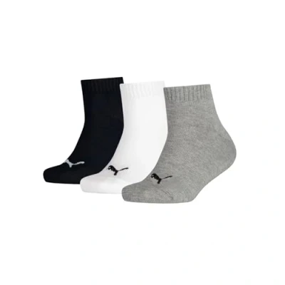 Imagen de PUMA Kids Plain Quarter Calcetín, gris/blanco/negro, 39 42 Unisex niños