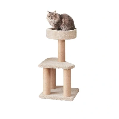 Imagen de Amazon Basics Árbol de actividades con poste rascador para gatos, Mediano