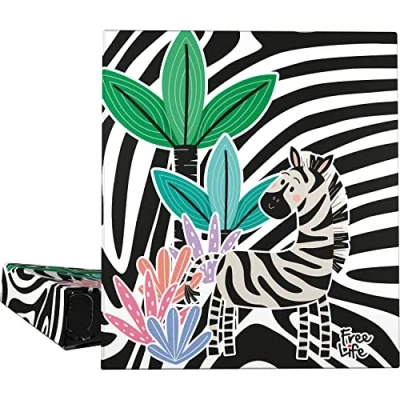 Imagen de Grafoplás 88172640. Carpeta de Anillas A4, 4 Mixtas 40mm, Plastificado Soft Antihuellas, Colección Free Life, Zebra