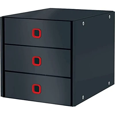 Imagen de Leitz Módulo de Clasificación Click &amp; Store, 3 Cajones para Archivar Papeles y Documentos, Archivador Cartón Tamaño A4 con Alturas el Hogar/Oficina, Gama Cosy, Gris Terciopelo, 53680089