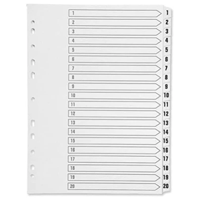 Imagen de Q CONNECT INDEX 1 20 BOARD REINF WHITE