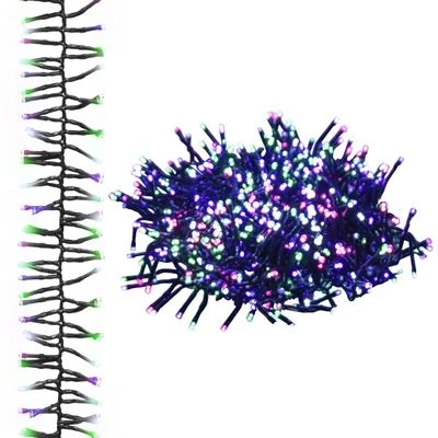 Imagen de vidaXL Tira de Luces Racimo, Cadena Navideña con 2000 LED, Guirnalda Luces, Adorno Navidad para Hogar Exterior, PVC Pastel Multicolor 17 m