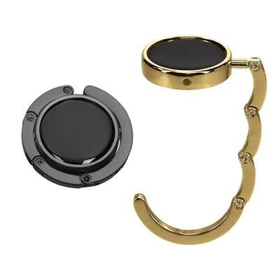 Imagen de kwmobile Ganchos de Bolso para Mesa 2X Colgador portátil con Gancho Abrigos Bolsos Paraguas MAX. 3 kg
