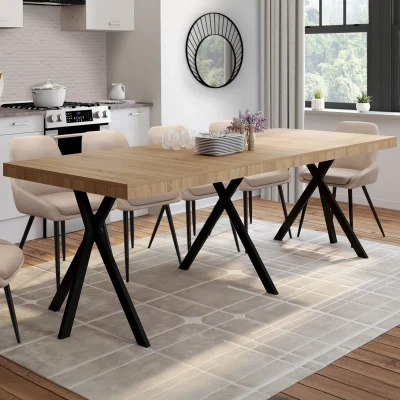 Imagen de Consola extensible ALIX, 10 plazas, 235 cm, diseño industrial IDMarket