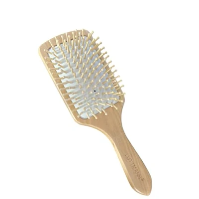 Imagen de LUTTMANN® Peluca de repuesto para cabello segunda mano, Cepillo pelucas pelo real, postizos y extensiones. madera con cerdas bambú un bonito bien