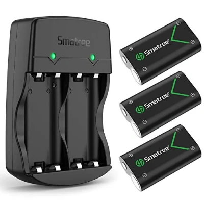 Imagen de Smatree Batería Recargable para Mando Xbox Series X/Xbox S/Xbox One/Xbox One Elite inalámbrica, 2000mAh (3 Pack) NI MH baterías y Cargador con 2 Ranuras