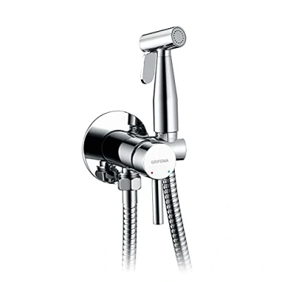 Imagen de GRIFEMA G154 1 Irismart Monomando Empotrar para Bidé WC, Agua Caliente y Fria, con Ducha Mano, Soporte Manguera, Flexo, Cromo, Plata l, M [Exclusivo en Amazon]