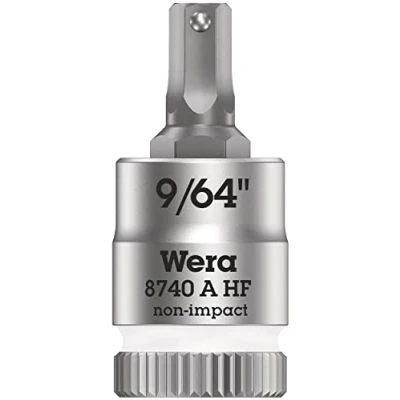 Imagen de WERA 05003384001 8740 A HF Hex Plus 9/64&quot; x 28 mm Vaso de punta Zyklop con función retención 1/4&quot;