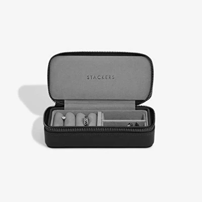 Imagen de Stackers Joyero negro mediano con cremallera, para hombre