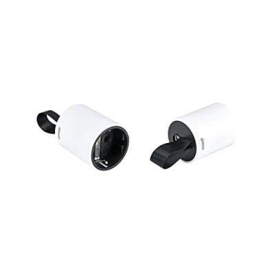 Imagen de SIMON Base Móvil con Salida Frontal, Clavija de Enchufe Hembra 16A 250 V, Toma Tierra y Sistema Easy Pull, Ideal para Espacios Reducidos Detrás Muebles, Color Blanco Negro