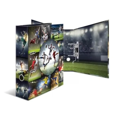Imagen de HERMA Archivador de anillas con palanca Deportivo motivo Fútbol, A4, 70 mm, estampado interior, 1 carpeta motivos