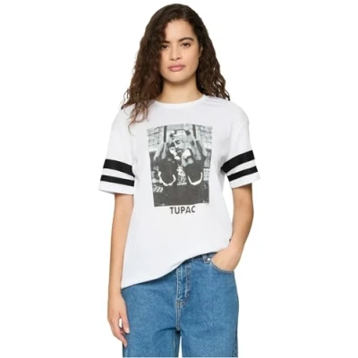 Imagen de Camiseta mujer Mister Tee 2pac Stripe