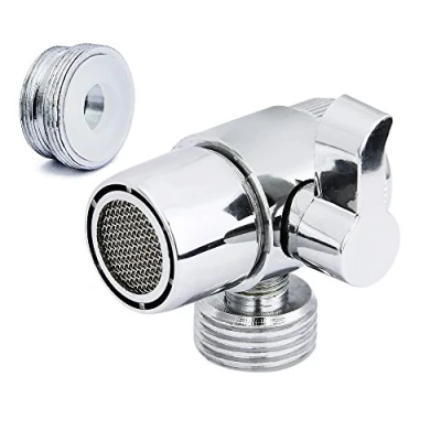 Imagen de JTDEAL Válvula Desviador (M22 x M24), Premium Aleación Ducha de para Cocina o Baño Fregadero Grifo Mental Adaptador Sola Manija Cromo Pulido